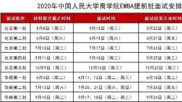 2021年人大商学院EMBA提前批面试